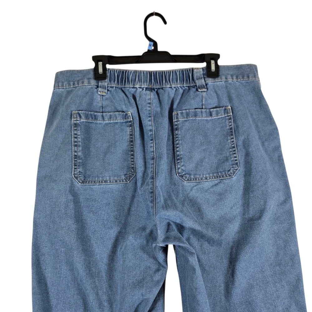 Old Navy OG Chino Blue Jeans Womens XL Tall High Rise Cropped Denim - Picture 9 of 9